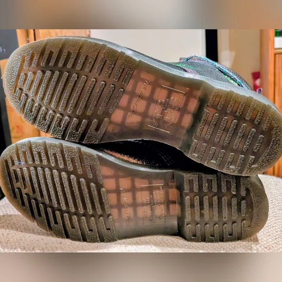 Dr Martens 1460 Disco Iridescent Suede Lace Up Boots Size 10 Doc Martens - Picture 7 of 12